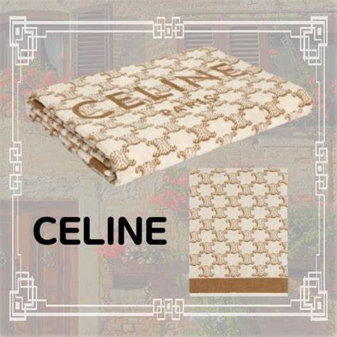 celine beach towel in cotton jacquard